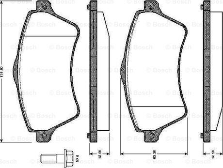 BOSCH 0 986 TB2 396 - Тормозные колодки, дисковые, комплект autospares.lv