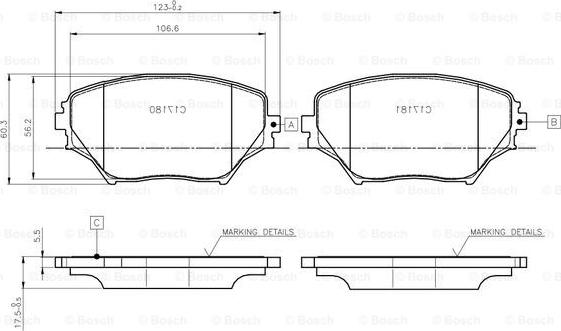 BOSCH 0 986 TB2 390 - Тормозные колодки, дисковые, комплект autospares.lv