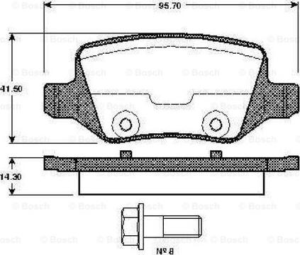 BOSCH 0 986 TB2 391 - Тормозные колодки, дисковые, комплект autospares.lv