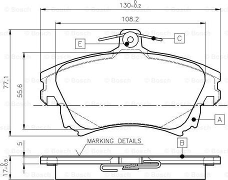 BOSCH 0 986 TB2 349 - Тормозные колодки, дисковые, комплект autospares.lv