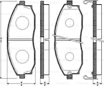 BOSCH 0 986 TB2 345 - Тормозные колодки, дисковые, комплект autospares.lv