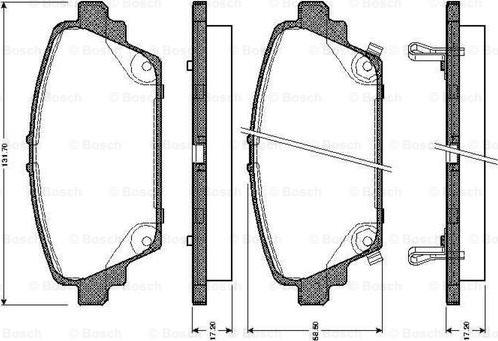 BOSCH 0 986 TB2 340 - Тормозные колодки, дисковые, комплект autospares.lv