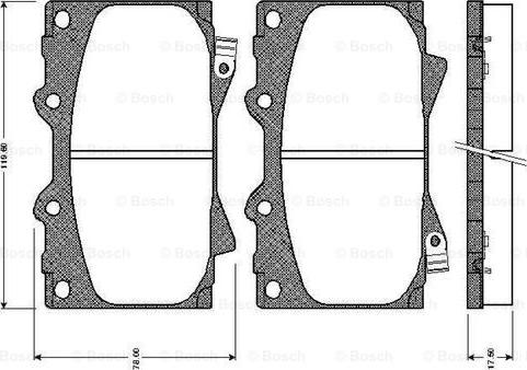 BOSCH 0 986 TB2 348 - Тормозные колодки, дисковые, комплект autospares.lv