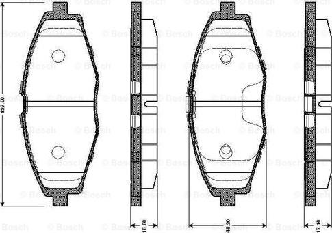 BOSCH 0 986 TB2 342 - Тормозные колодки, дисковые, комплект autospares.lv