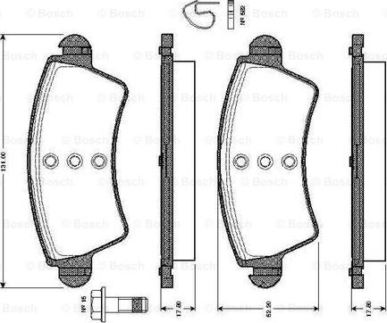 BOSCH 0 986 TB2 359 - Тормозные колодки, дисковые, комплект autospares.lv