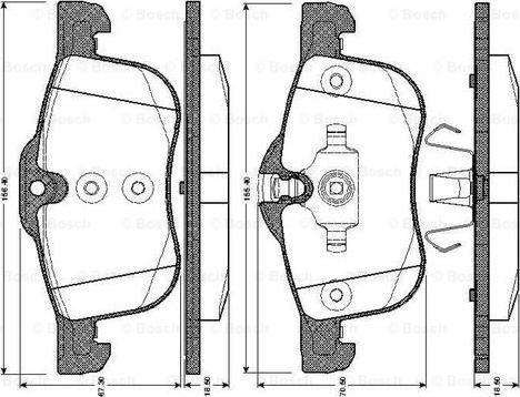 BOSCH 0 986 TB2 355 - Тормозные колодки, дисковые, комплект autospares.lv