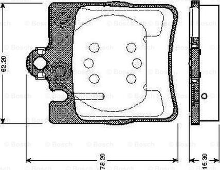 BOSCH 0 986 TB2 350 - Тормозные колодки, дисковые, комплект autospares.lv