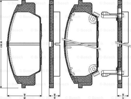 BOSCH 0 986 TB2 364 - Тормозные колодки, дисковые, комплект autospares.lv