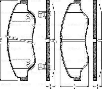 BOSCH 0 986 TB2 366 - Тормозные колодки, дисковые, комплект autospares.lv