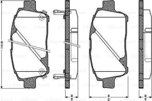 BOSCH 0 986 TB2 367 - Тормозные колодки, дисковые, комплект autospares.lv