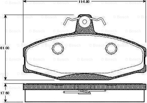 BOSCH 0 986 TB2 305 - Тормозные колодки, дисковые, комплект autospares.lv