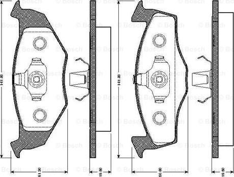 BOSCH 0 986 TB2 300 - Тормозные колодки, дисковые, комплект autospares.lv