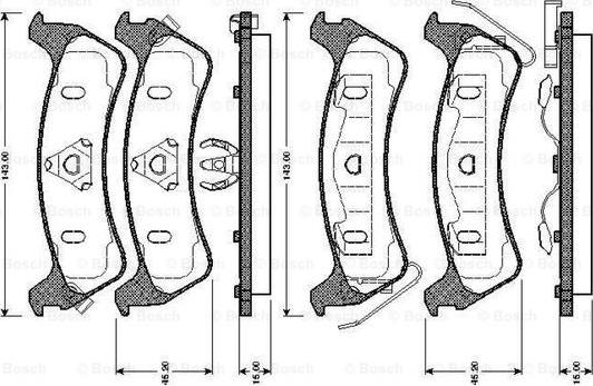 BOSCH 0 986 TB2 308 - Тормозные колодки, дисковые, комплект autospares.lv