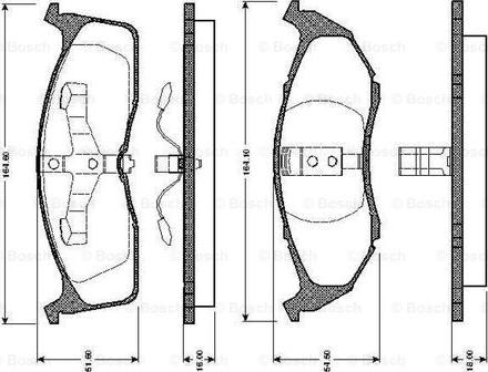 BOSCH 0 986 TB2 302 - Тормозные колодки, дисковые, комплект autospares.lv