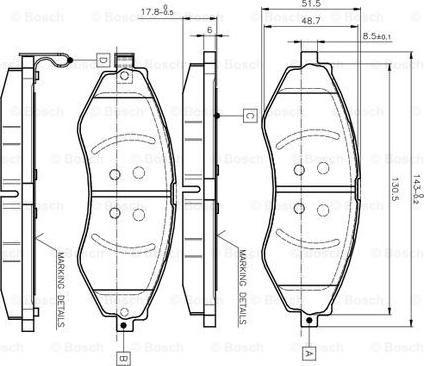 BOSCH 0 986 TB2 319 - Тормозные колодки, дисковые, комплект autospares.lv