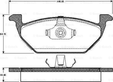 BOSCH 0 986 TB2 313 - Тормозные колодки, дисковые, комплект autospares.lv