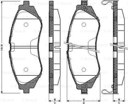 BOSCH 0 986 TB2 317 - Тормозные колодки, дисковые, комплект autospares.lv