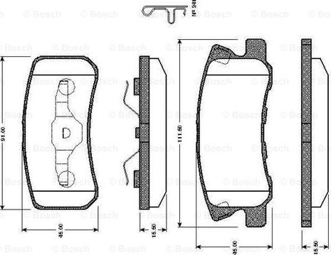 BOSCH 0 986 TB2 385 - Тормозные колодки, дисковые, комплект autospares.lv