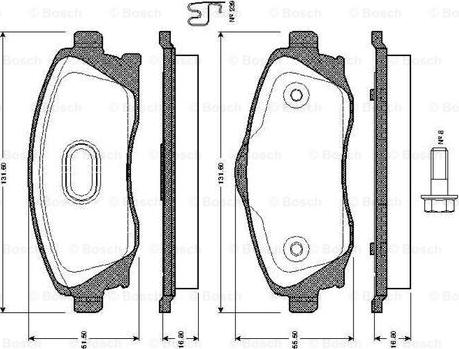 BOSCH 0 986 TB2 380 - Тормозные колодки, дисковые, комплект autospares.lv