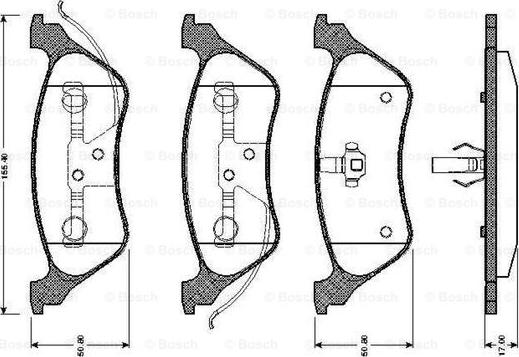 BOSCH 0 986 TB2 388 - Тормозные колодки, дисковые, комплект autospares.lv