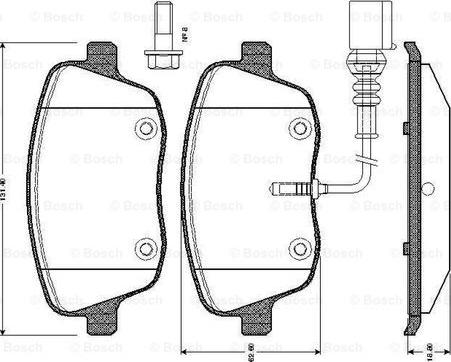 BOSCH 0 986 TB2 382 - Тормозные колодки, дисковые, комплект autospares.lv