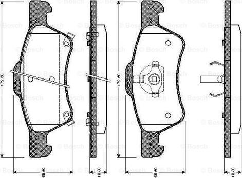 BOSCH 0 986 TB2 387 - Тормозные колодки, дисковые, комплект autospares.lv