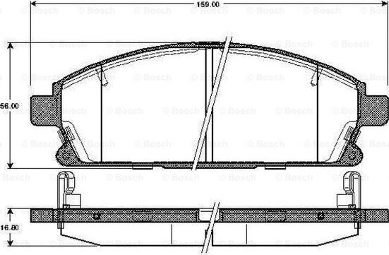 BOSCH 0 986 TB2 330 - Тормозные колодки, дисковые, комплект autospares.lv