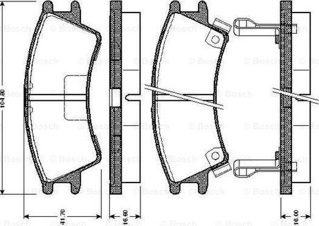 BOSCH 0 986 TB2 331 - Тормозные колодки, дисковые, комплект autospares.lv