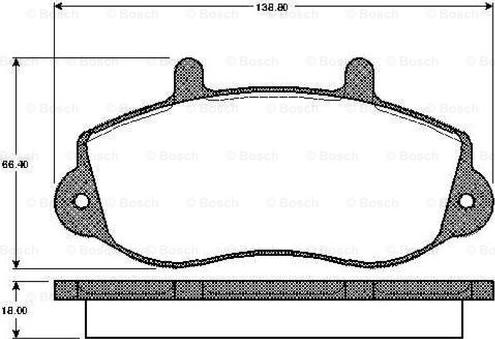 BOSCH 0 986 TB2 333 - Тормозные колодки, дисковые, комплект autospares.lv