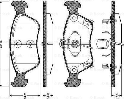 BOSCH 0 986 TB2 332 - Тормозные колодки, дисковые, комплект autospares.lv