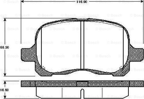 BOSCH 0 986 TB2 326 - Тормозные колодки, дисковые, комплект autospares.lv