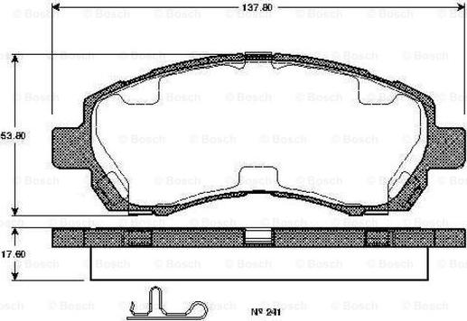 BOSCH 0 986 TB2 320 - Тормозные колодки, дисковые, комплект autospares.lv