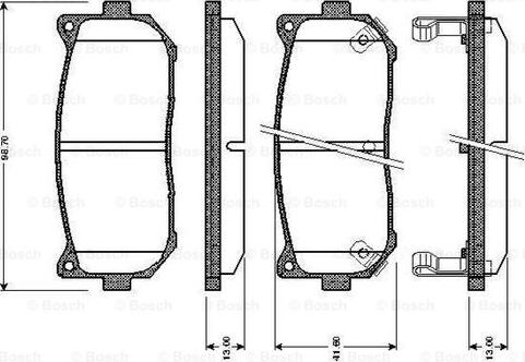 BOSCH 0 986 TB2 321 - Тормозные колодки, дисковые, комплект autospares.lv