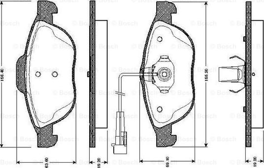 BOSCH 0 986 TB2 328 - Тормозные колодки, дисковые, комплект autospares.lv