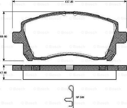 BOSCH 0 986 TB2 327 - Тормозные колодки, дисковые, комплект autospares.lv