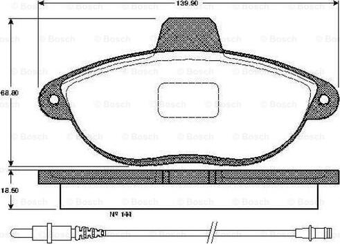 BOSCH 0 986 TB2 295 - Тормозные колодки, дисковые, комплект autospares.lv