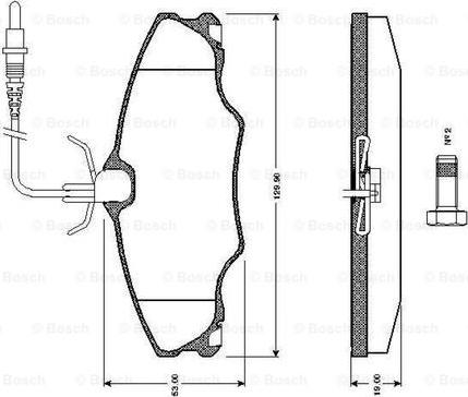 BOSCH 0 986 TB2 296 - Тормозные колодки, дисковые, комплект autospares.lv