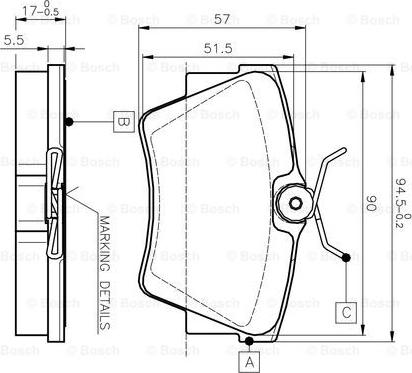 BOSCH 0 986 TB2 290 - Тормозные колодки, дисковые, комплект autospares.lv