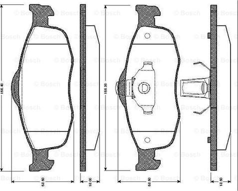 BOSCH 0 986 TB2 240 - Тормозные колодки, дисковые, комплект autospares.lv