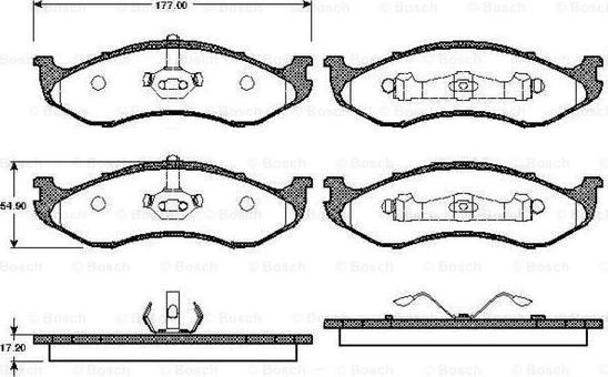 BOSCH 0 986 TB2 254 - Тормозные колодки, дисковые, комплект autospares.lv