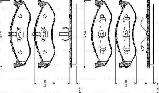 BOSCH 0 986 TB2 255 - Тормозные колодки, дисковые, комплект autospares.lv