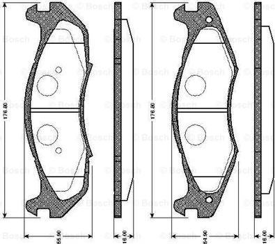 BOSCH 0 986 TB2 253 - Тормозные колодки, дисковые, комплект autospares.lv