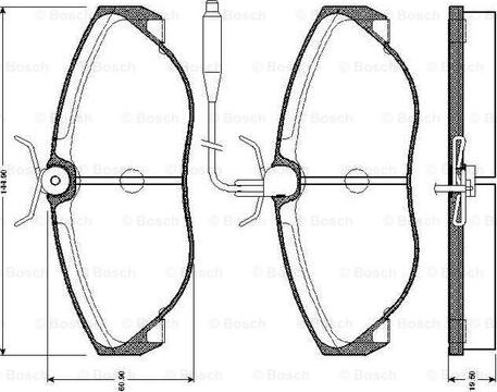 BOSCH 0 986 TB2 261 - Тормозные колодки, дисковые, комплект autospares.lv