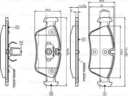 BOSCH 0 986 TB2 209 - Тормозные колодки, дисковые, комплект autospares.lv