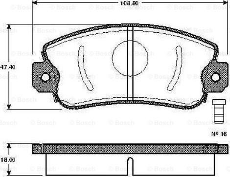 BOSCH 0 986 TB2 201 - Тормозные колодки, дисковые, комплект autospares.lv