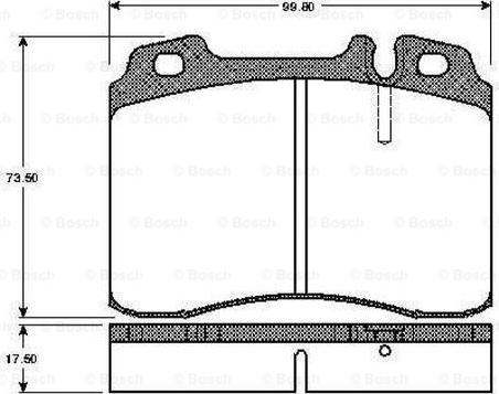 BOSCH 0 986 TB2 203 - Тормозные колодки, дисковые, комплект autospares.lv