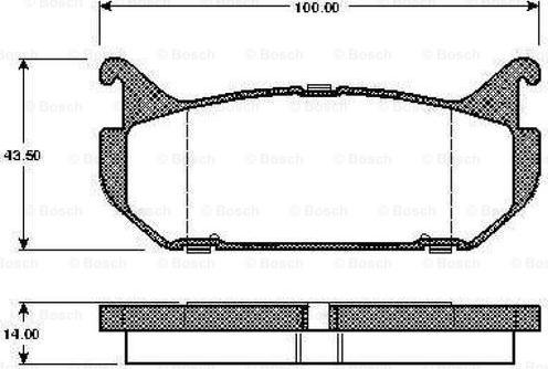 BOSCH 0 986 TB2 230 - Тормозные колодки, дисковые, комплект autospares.lv