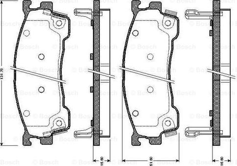 BOSCH 0 986 TB2 226 - Тормозные колодки, дисковые, комплект autospares.lv