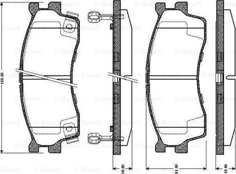 BOSCH 0 986 TB2 228 - Тормозные колодки, дисковые, комплект autospares.lv