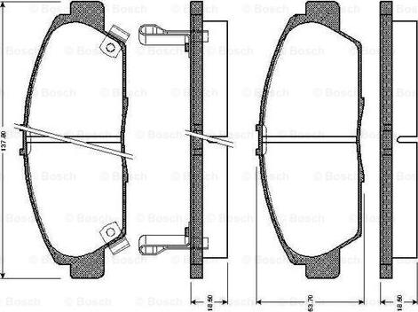 BOSCH 0 986 TB2 223 - Тормозные колодки, дисковые, комплект autospares.lv